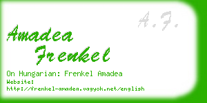 amadea frenkel business card